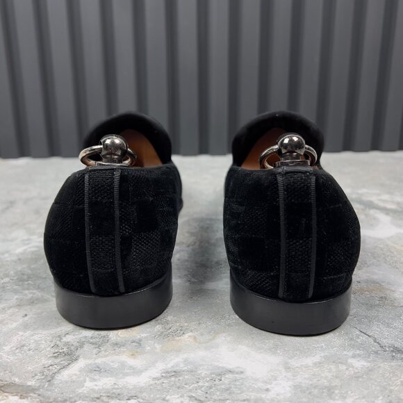 Louis Vuitton Auteuil Loafers Damier Black Velour 7.5 LV or 8.5 US or 41.5 EUR - Picture 13 of 16
